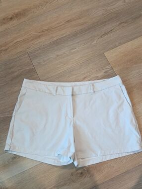 Nike Women's Tan Classic Belt-Loop Shorts